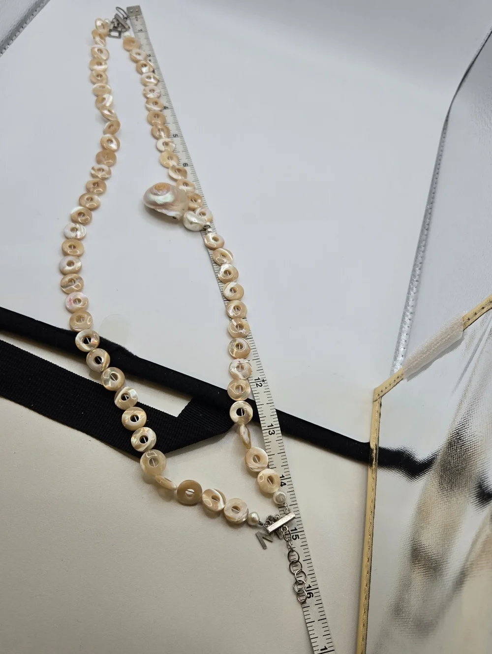 Turbo Shell Mother Of Pearl Donut Necklace Beach Boho Mermaid Tropical Resort - Picture 6 of 7